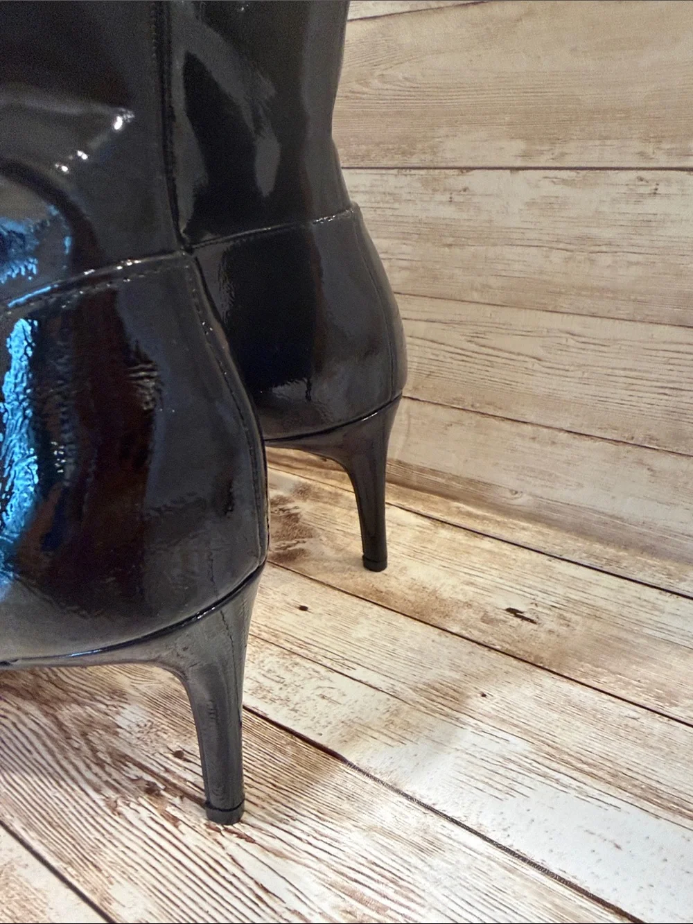 Jessica Simpson Black Patent Over-the-Knee Pointed Stiletto Boots 6M NEW